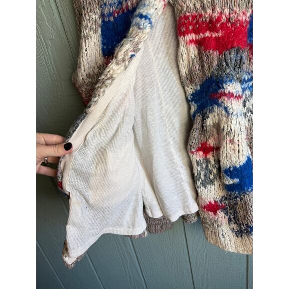 Vintage Free People Fireworks Chunky Cardigan, Size Large - Picture 6 of 8
